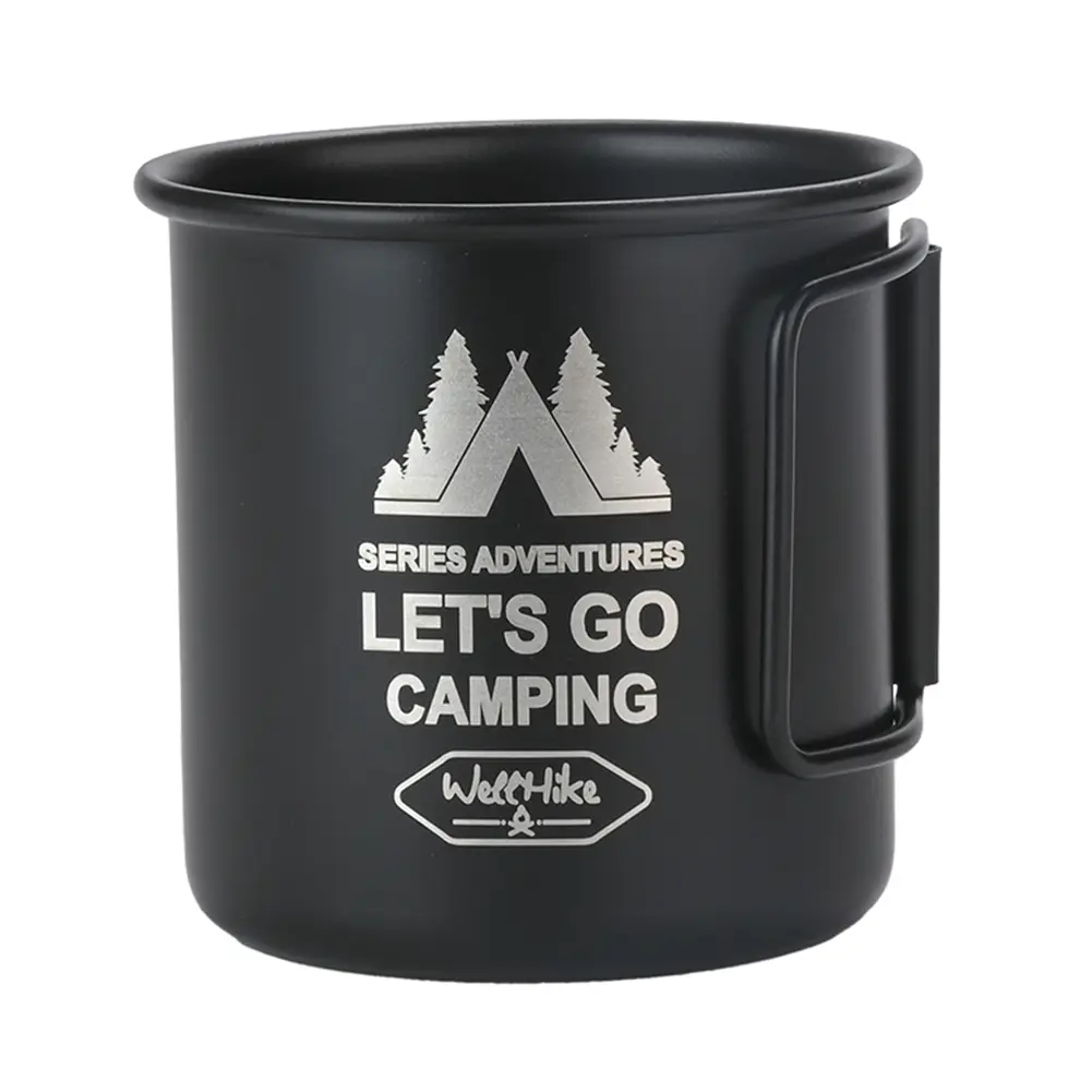 300ML Camping Water Cup Aluminum Alloy Camping Mug Lightweight Tea Beer Coffee Mug Portable Camping Cup for Camping Hiking