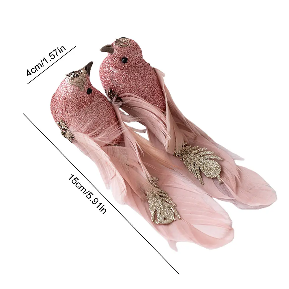 Foam Simulation Feather Bird Artificial Bird Christmas Tree Decoration Bird Christmas Tree Decoration