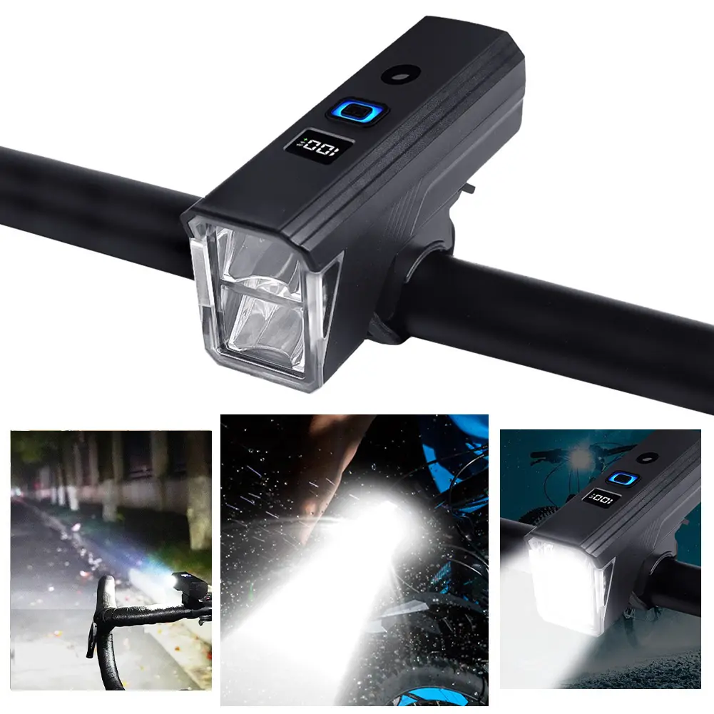 Bicycle Front Light Bicycle Head Light Rechargeable Bike Safety Lamp Automatic Sensor Bicycle Headlight Cycling Accessories