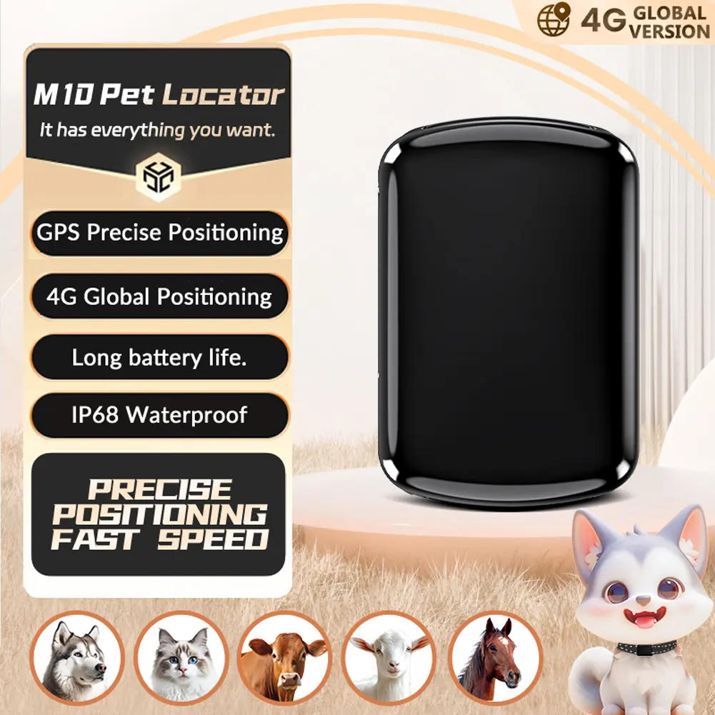 Dog Tracker with Adjustable Collar Smart Pet Locator Cat Tracker for Dogs & Cats