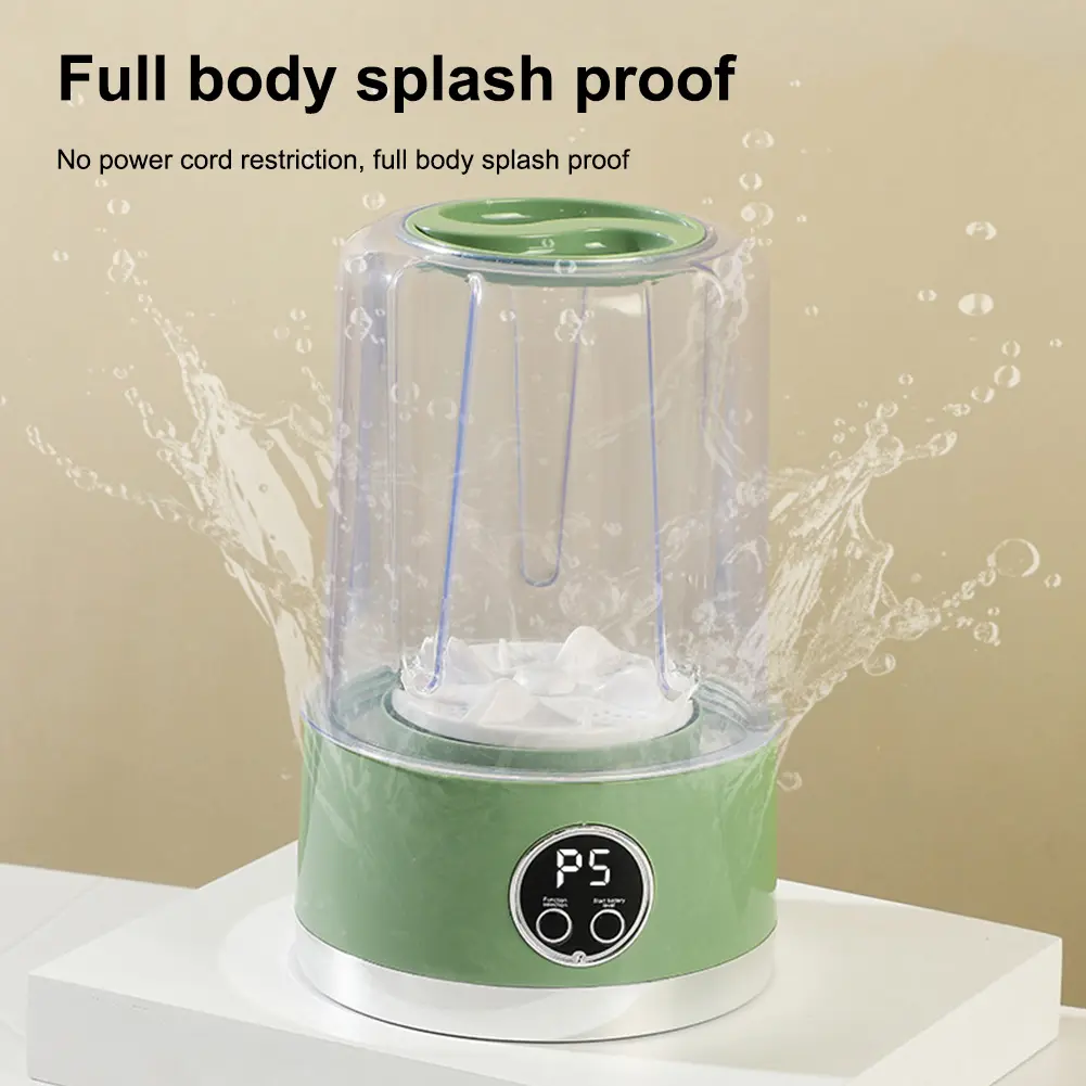 Portable Mini Washing Machine Cordless Underwear Washing Cup Mini Washer for Apartment Dorm Hotel Travel & Camping