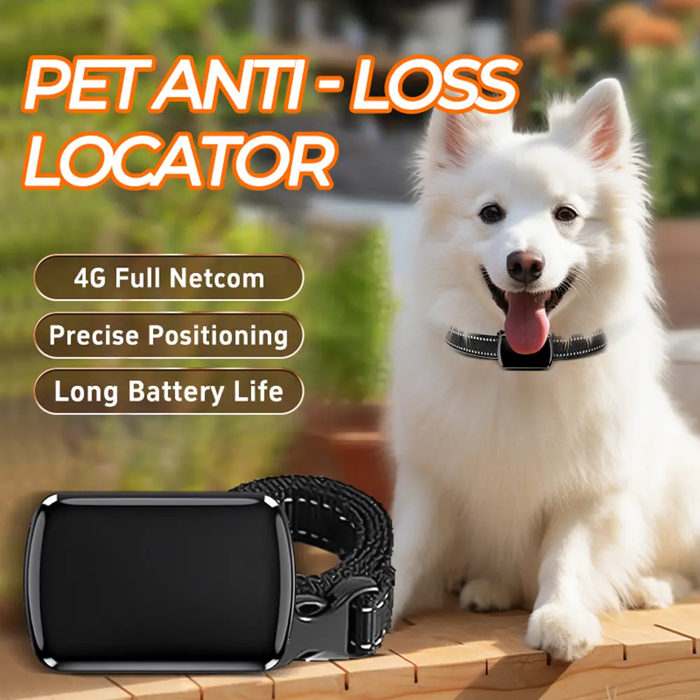 Dog Tracker with Adjustable Collar Smart Pet Locator Cat Tracker for Dogs & Cats
