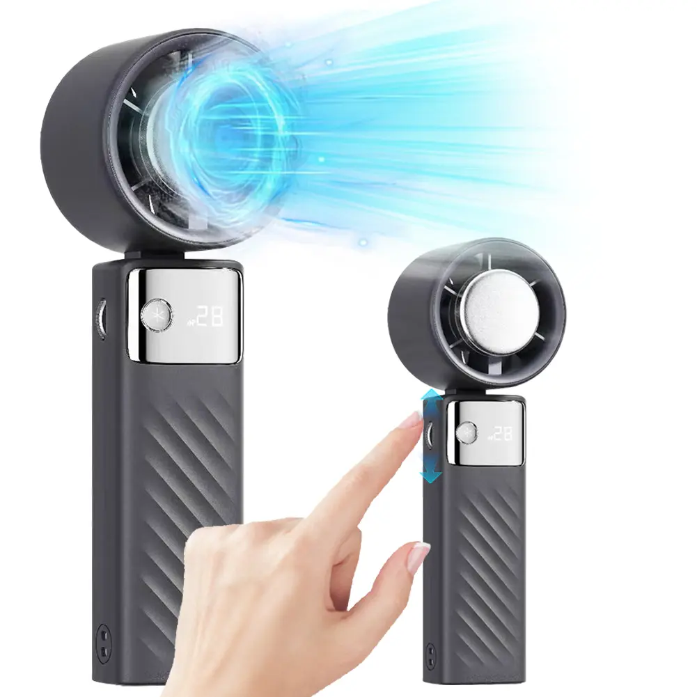 Portable Handheld Fan Mini Folding Fan Lightweight Desktop Cooling Fan 199 Gear Small Table Fan USB Rechargeable for Home Office