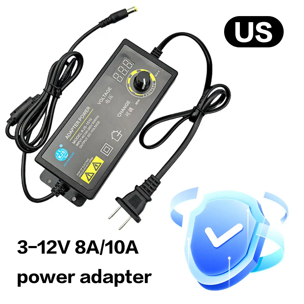 3-12V 8A Variable Switching Power Adapter Adjustable AC To DC Converter Transformer Power Supply Converter for Speed Regulation