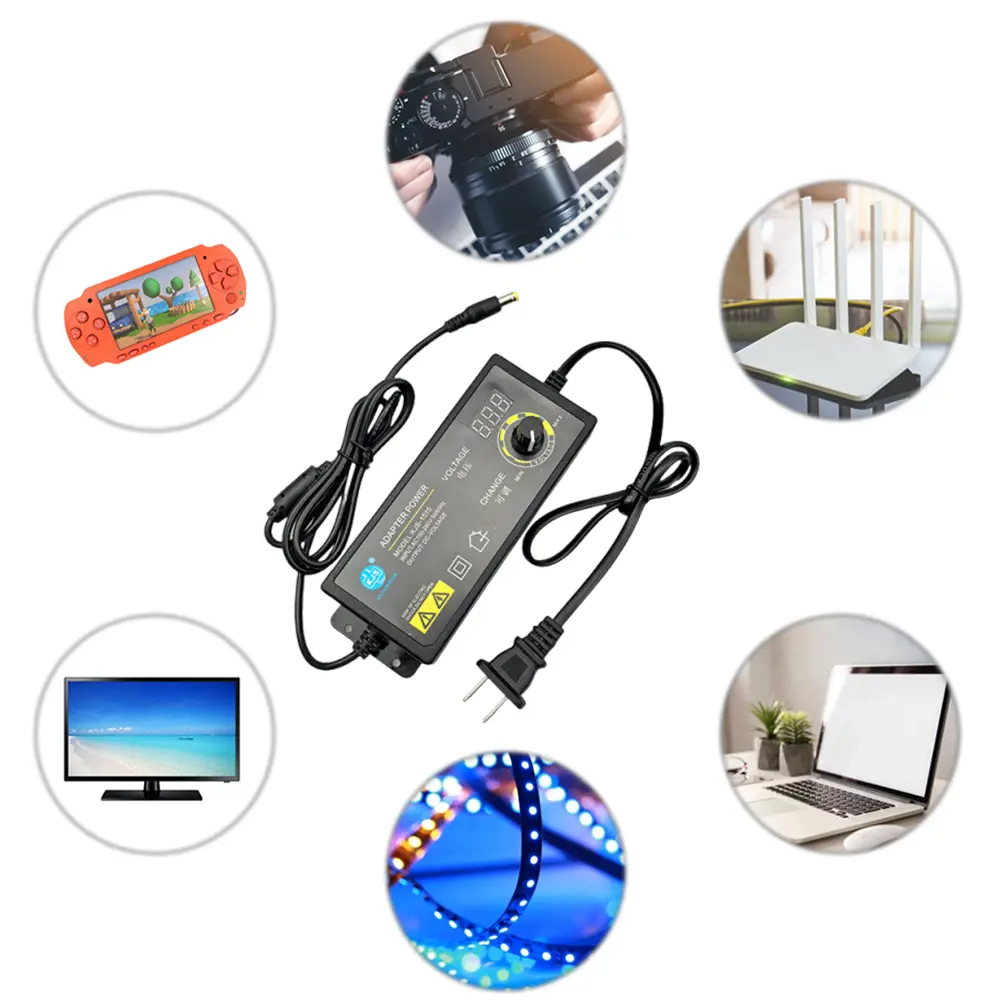 3-12V 8A Variable Switching Power Adapter Adjustable AC To DC Converter Transformer Power Supply Converter for Speed Regulation