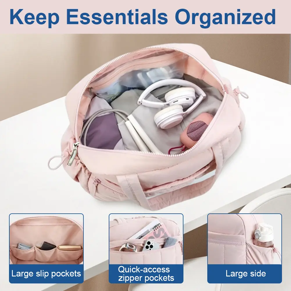 Women Travel Duffel Bag with Wet Pocket Gym Tote Bag Large Capacity Airport Cabin Bag Outdoor Travel Hiking Carry Bag
