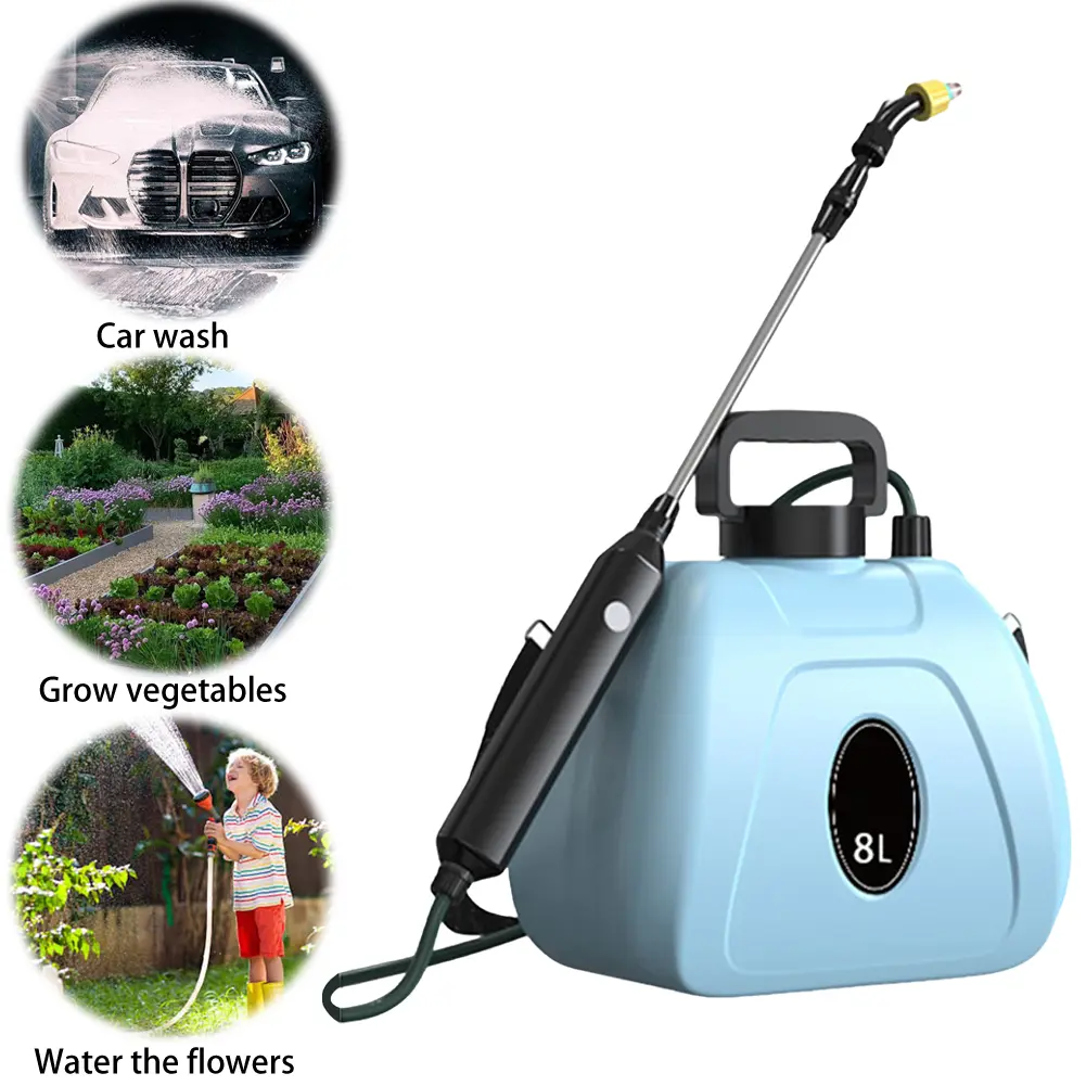 8L Shoulder Pesticide Sprayer Automatic Sprayer Bottle Multi-Function Weed Yard Lawn Sprayer Rechargeable for Garden Irrigation