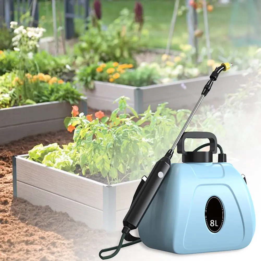 8L Shoulder Pesticide Sprayer Automatic Sprayer Bottle Multi-Function Weed Yard Lawn Sprayer Rechargeable for Garden Irrigation
