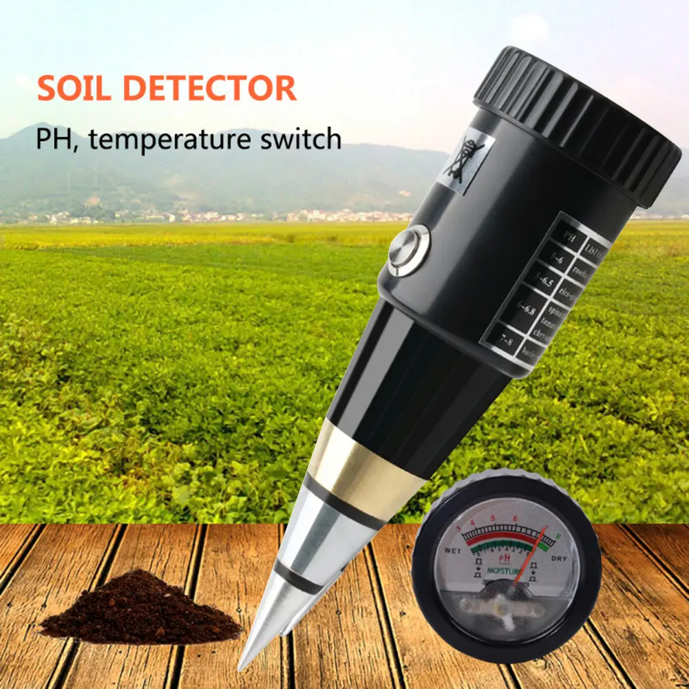 Soil Acidity Humidity Tester Metal Sensor Probe Handheld Soil PH Tester No Battery Soil Acidity Meter for Planting Garden Tool
