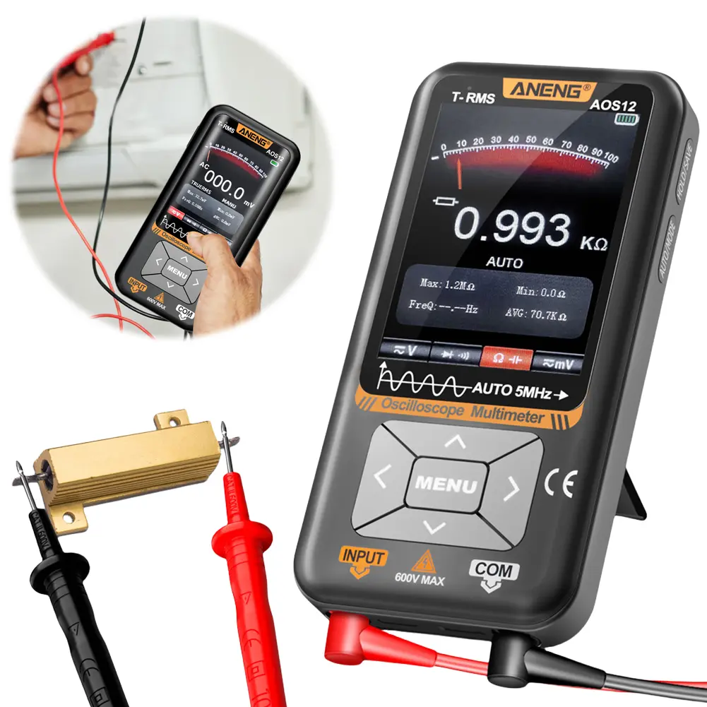 Oscilloscope Multimeter 48MSa/s Sample Rate Handheld Digital Oscilloscope Professional Oscilloscope Battery Powered Oscilloscope