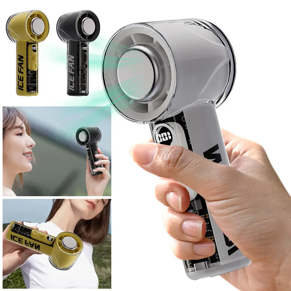 3000mAh 100 Speed Portable Fan LED Digital Display Adjustable High-Speed Fan Battery Operated Cooling Fan for Home Office