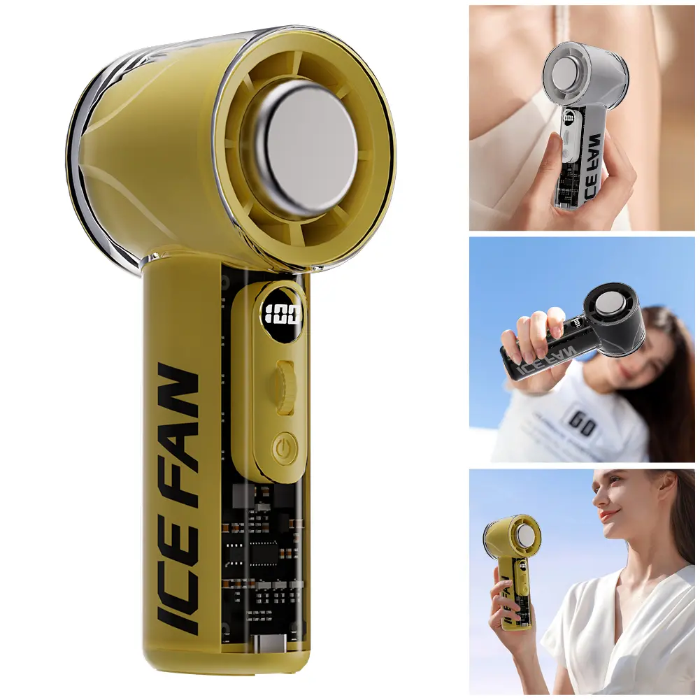3000mAh 100 Speed Portable Fan LED Digital Display Adjustable High-Speed Fan Battery Operated Cooling Fan for Home Office
