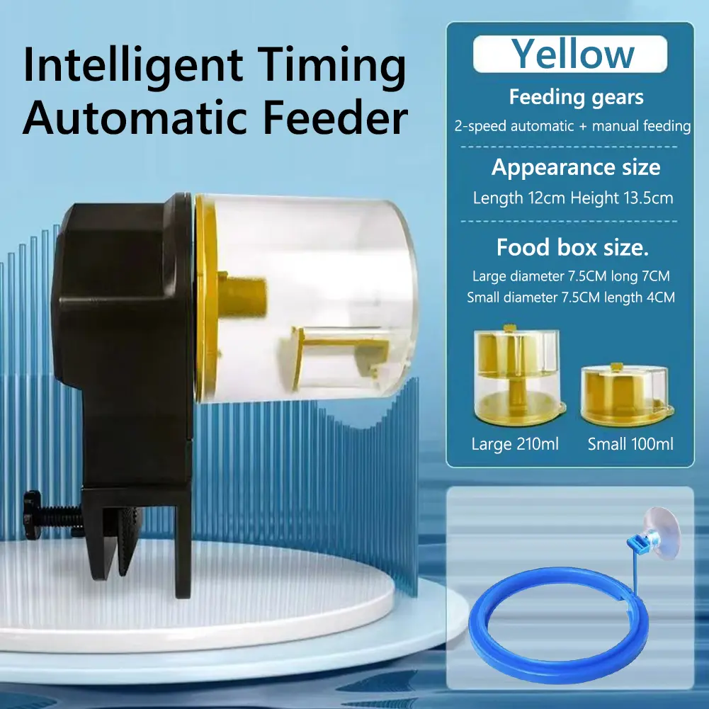 Automatic Fish Feeder Auto Fish Food Dispenser Fish Tank Feeder for Aquarium and Turtle Tank