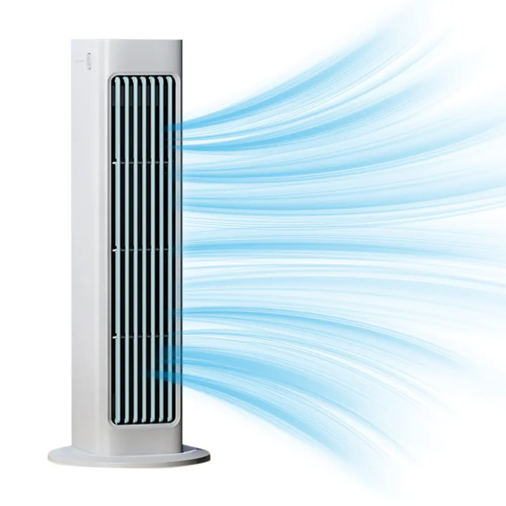 Silent Cooling Fan Remote Control Bladeless Air Cooler Fan Multi-Purpose Desktop Standing Fan for Bedroom Living Rooom Bathroom