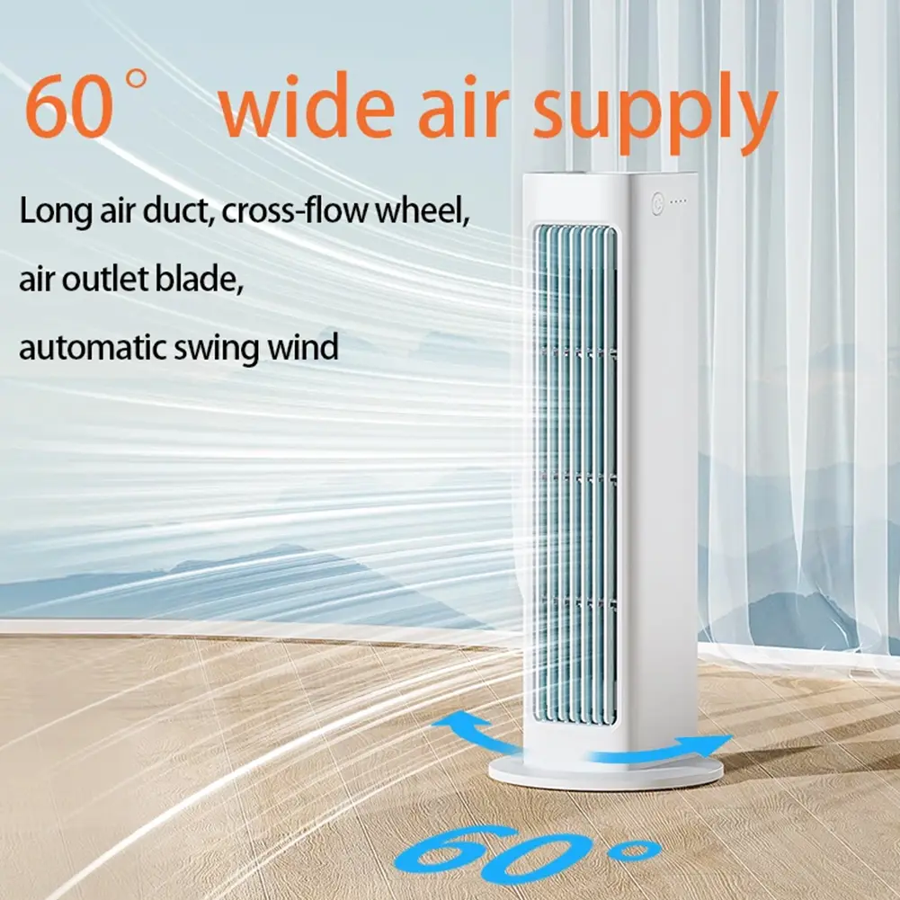 Silent Cooling Fan Remote Control Bladeless Air Cooler Fan Multi-Purpose Desktop Standing Fan for Bedroom Living Rooom Bathroom