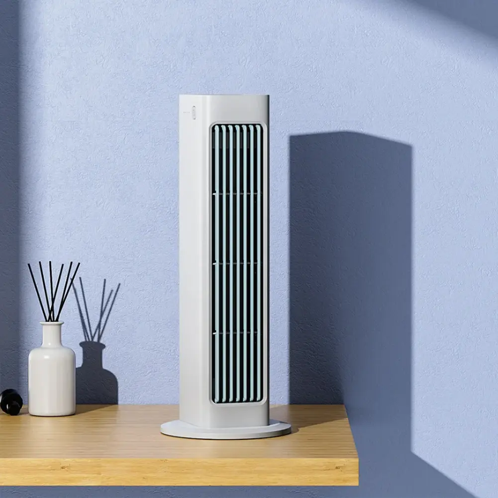 Silent Cooling Fan Remote Control Bladeless Air Cooler Fan Multi-Purpose Desktop Standing Fan for Bedroom Living Rooom Bathroom