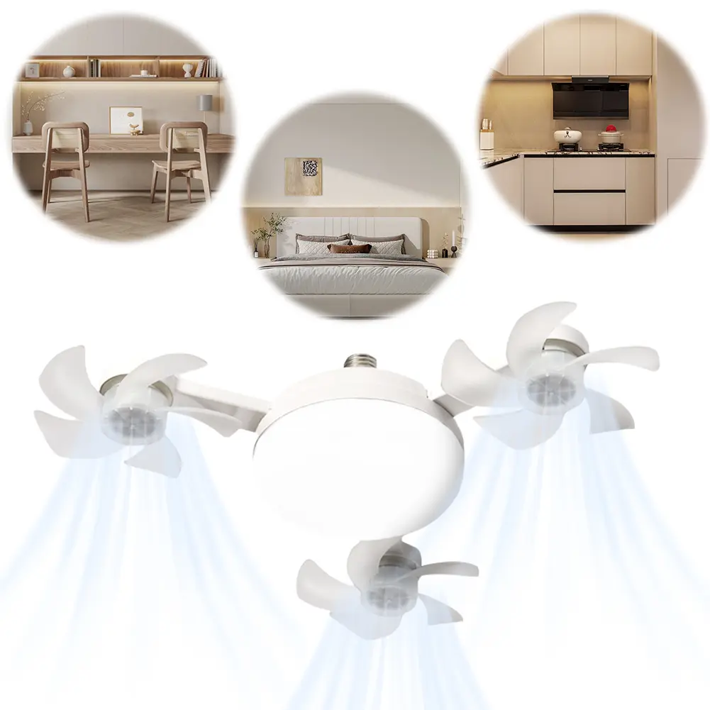 Drone Fan with LED Lantern Remote Control 2 In 1 Hanging Fan E27 Universal Dimming Drone Fan for Dining Room Bedroom Living Room