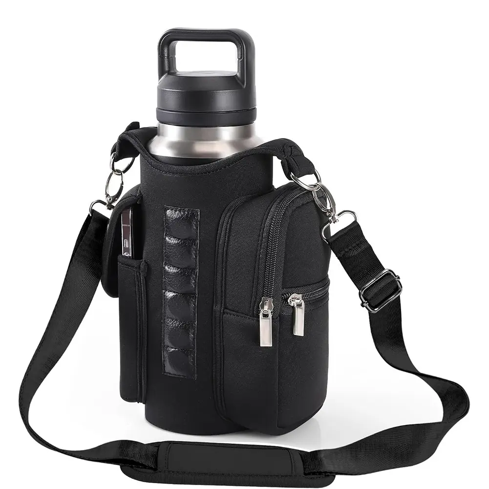 Magnetic Sling Bag Crossbody Water Bottle Pouch Phone Holder Water Bottle Carrier Bag for Men Women Fitness Travel Sports