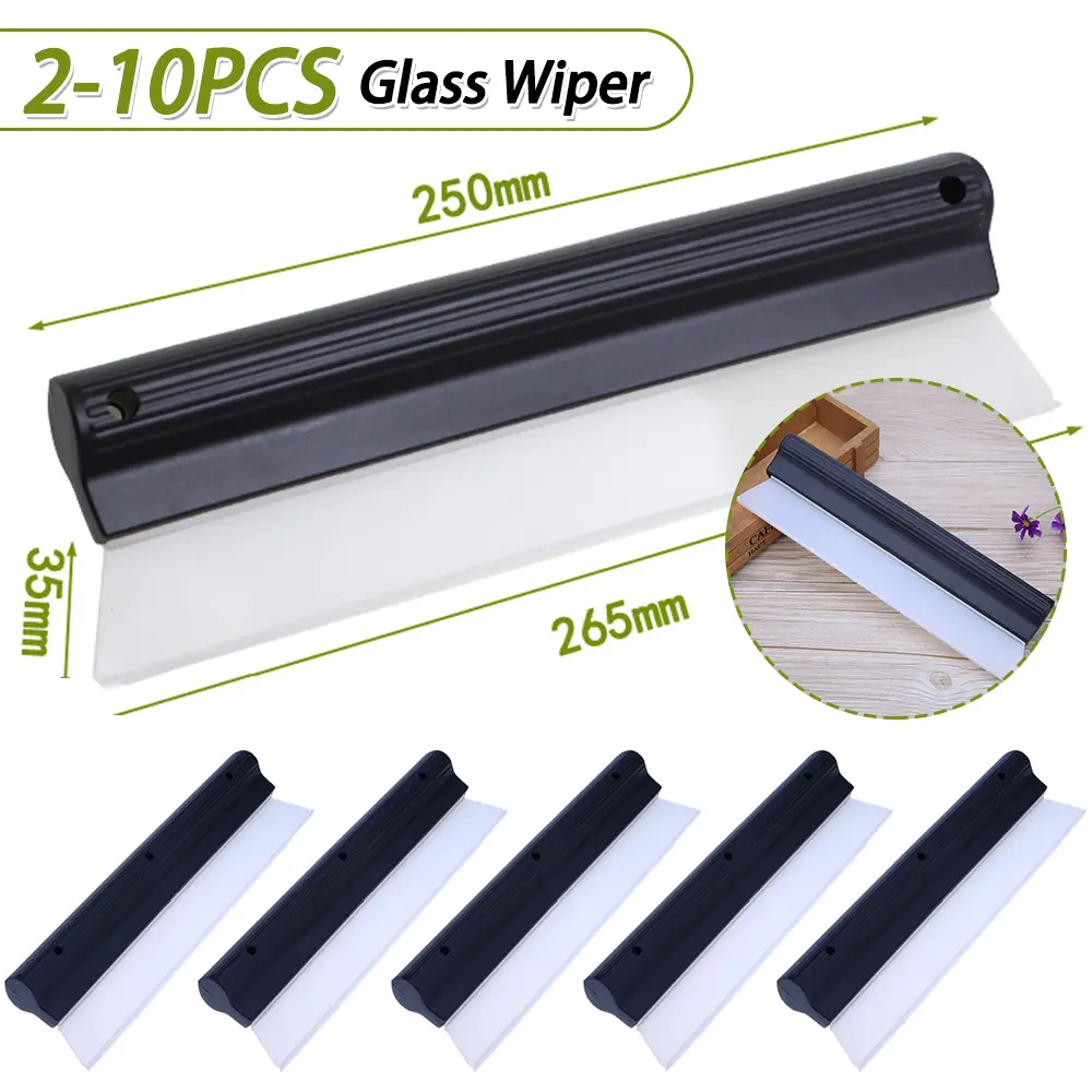 2-10PCS Soft Silicone Water Drying Blade Wiper Cleaning for Car Home Windows