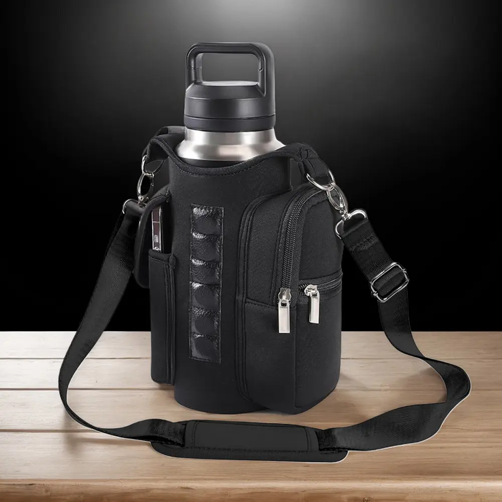 Magnetic Sling Bag Crossbody Water Bottle Pouch Phone Holder Water Bottle Carrier Bag for Men Women Fitness Travel Sports
