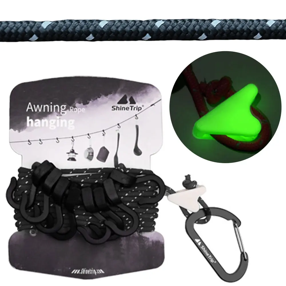 Outdoor Campsite Lanyard Adjustable Camping Storage Strap Travel Clothes Hanging Strap Backpacking Hiking Tent Accessories