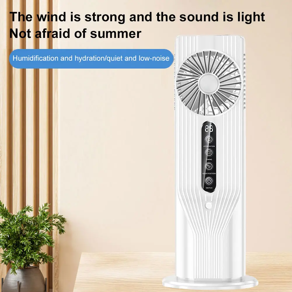 6 Wind Speed Water Cooling Fan 380ml Tank Portable Air Chiller Portable Tower Fan Standing Fan for Bedroom Living Room Office