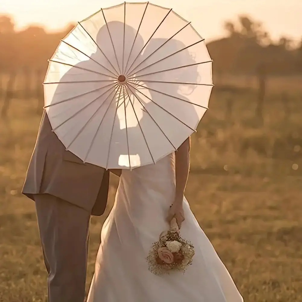 2-8PCS Oiled Paper Umbrella 60cm Paper Parasol Photography Props Decorative Chinese Parasol for Wedding Party Decor