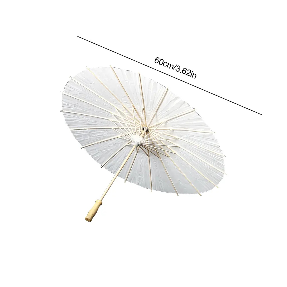 2-8PCS Oiled Paper Umbrella 60cm Paper Parasol Photography Props Decorative Chinese Parasol for Wedding Party Decor