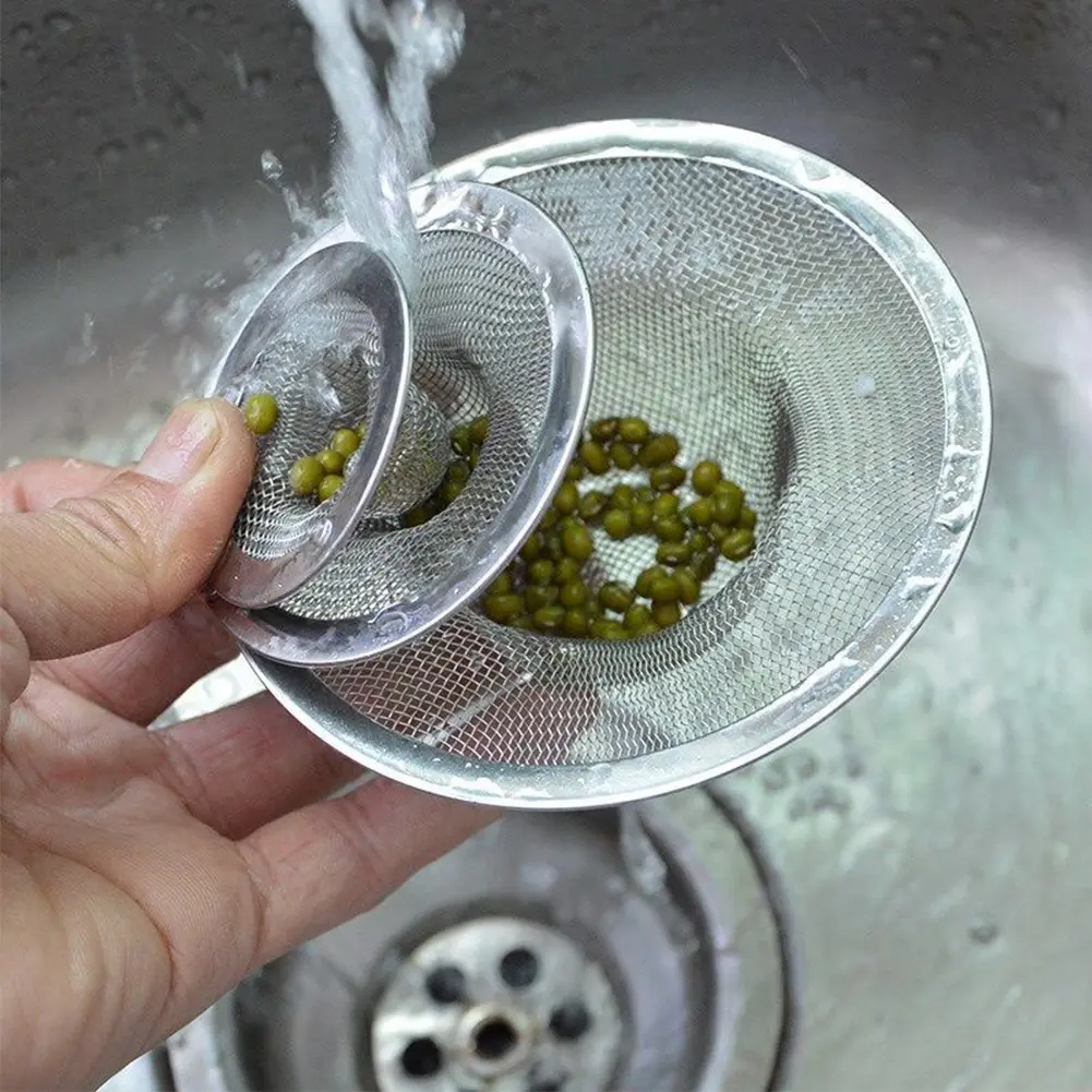 20-50PCS Bathroom Drain Filter Stainless Steel Mesh Bathroom Basin Sink Drain Stopper Filter Drain Hair Catcher Stopper Kitchen
