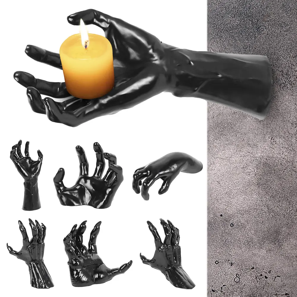 Ghost Hand Candle Holder Scary Candlestick Holder Creative Aromatherapy Candle Holder Retro Spooky Candle Holder for Home Decor