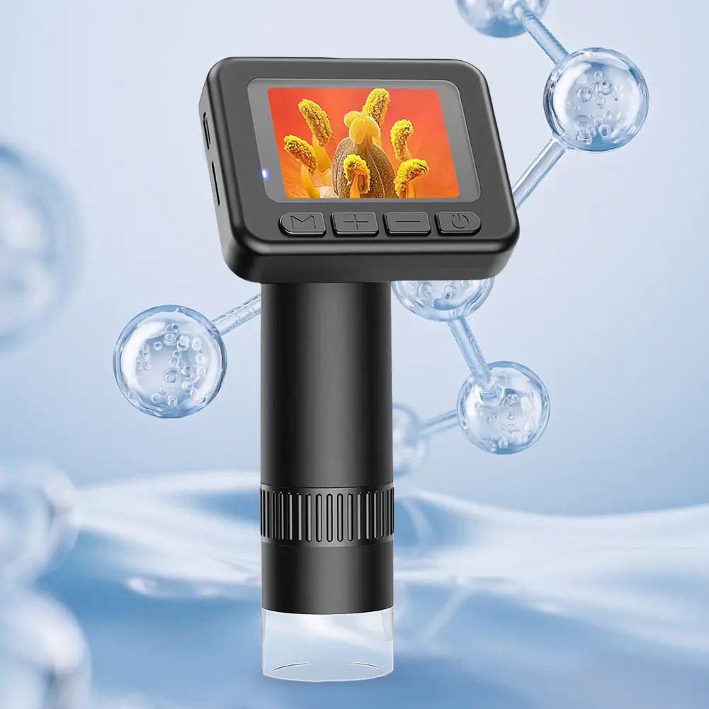 50-1000X Handheld HD Digital Microscope 2 Inch LCD Screen Lab Digital Microscopes Equipment USB High Definition Magnifying Glass