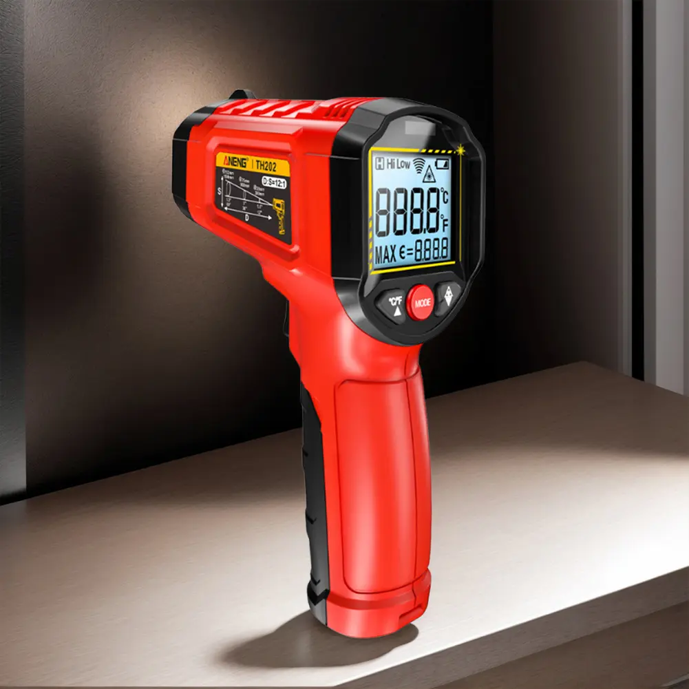 Digital Infrared Thermometer Backlight LCD Non-Contact Temperature Gun Temperature Meter for Cooking Grilling Vehicle Repair