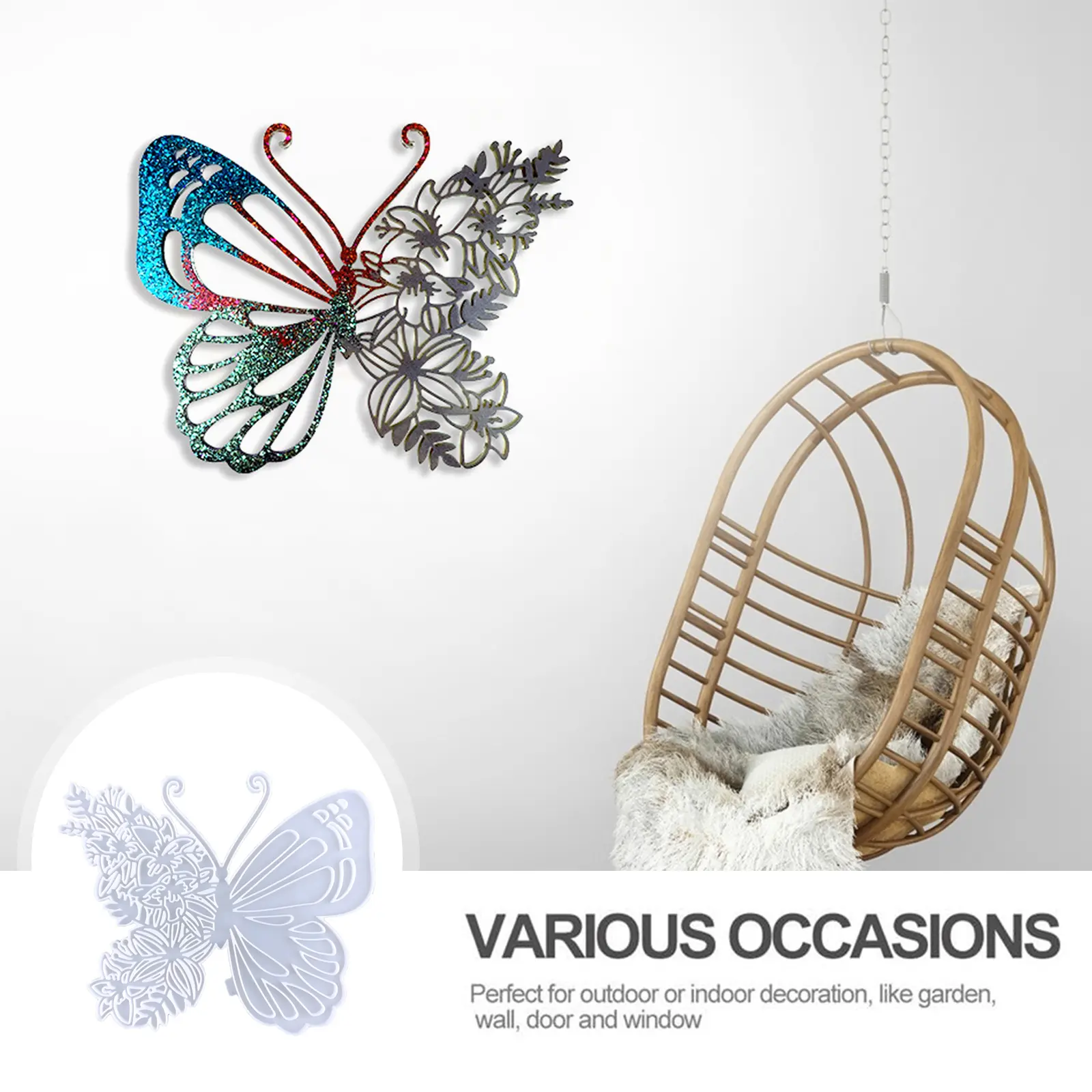 Butterfly Epoxy Resin Molds DIY Epoxy Resin Crafting Tools Home Office Art Decor Bird Silicone Resin Molds for Wall Hanging