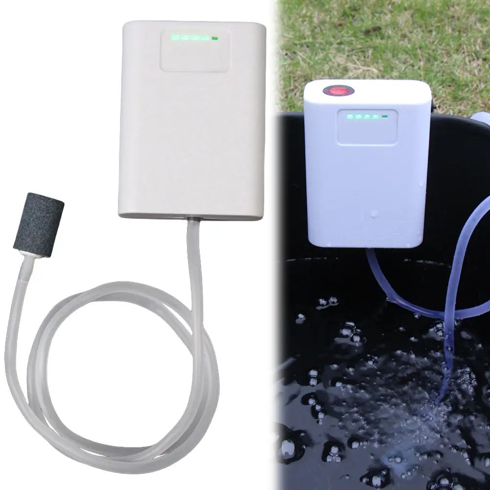 Fish Tank Aerator Rechargeable Fish Tank Oxygen Pump for Outdoor Fishing and Fish Transportation