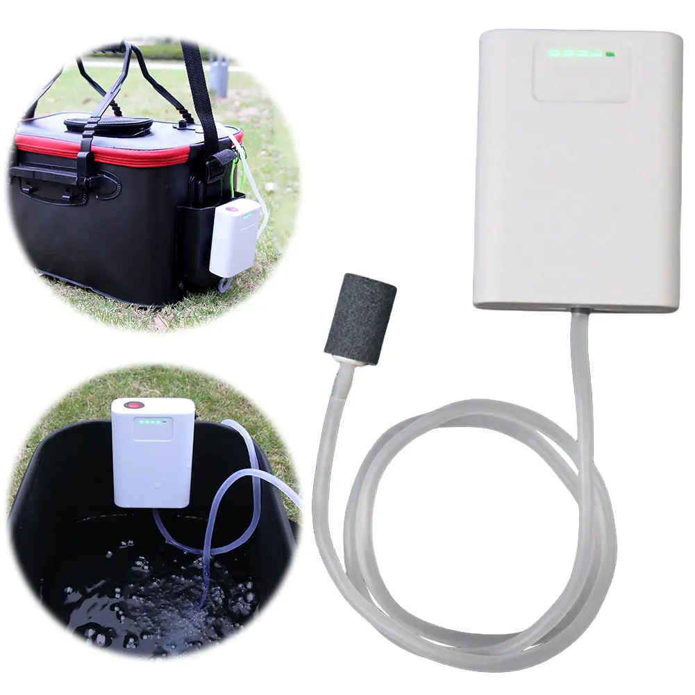 Fish Tank Aerator Rechargeable Fish Tank Oxygen Pump for Outdoor Fishing and Fish Transportation