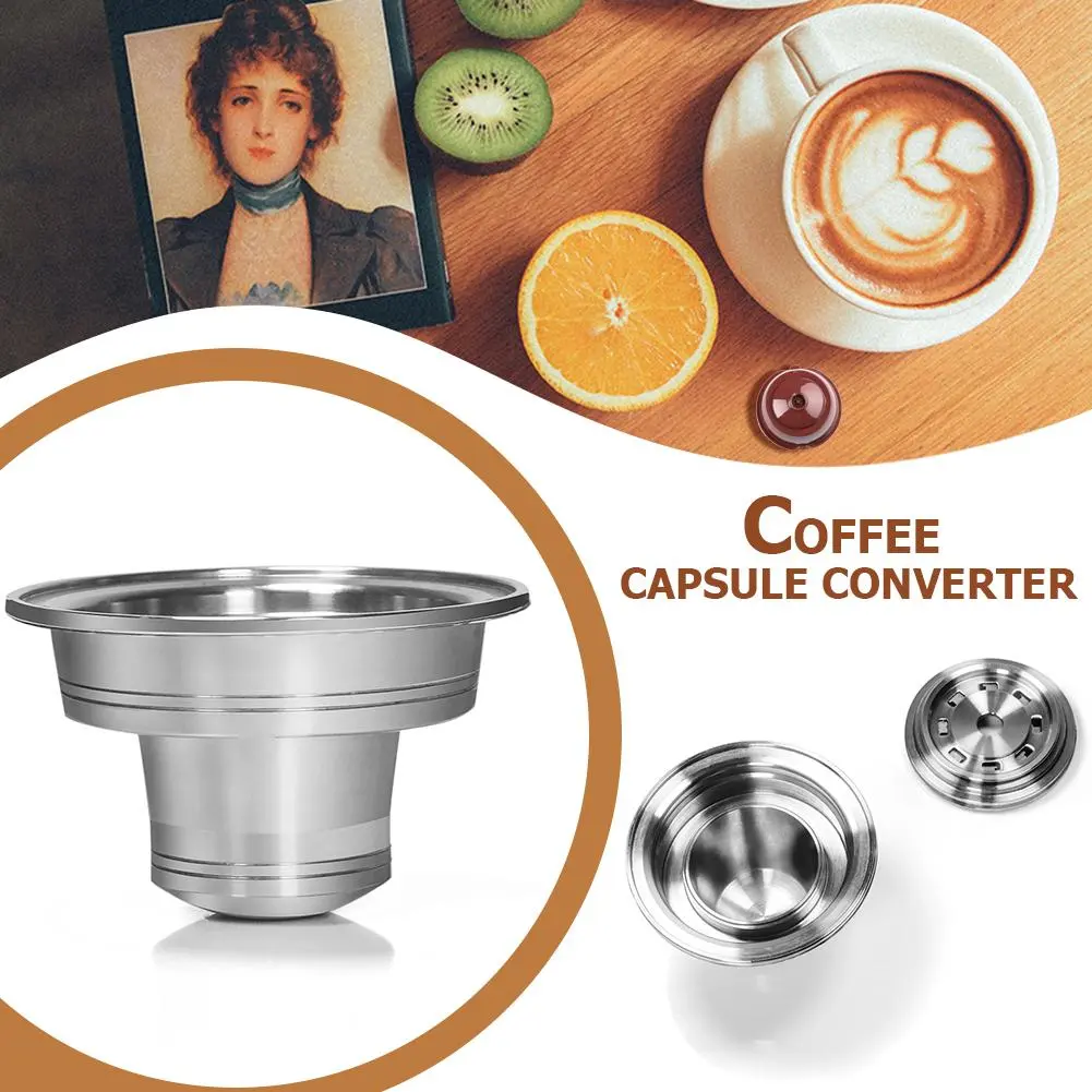 Transform Nespresso Coffee Tool Capsules Adapter Holder Filter for Vertuo Compatible for Gusto Crema Maker Converter