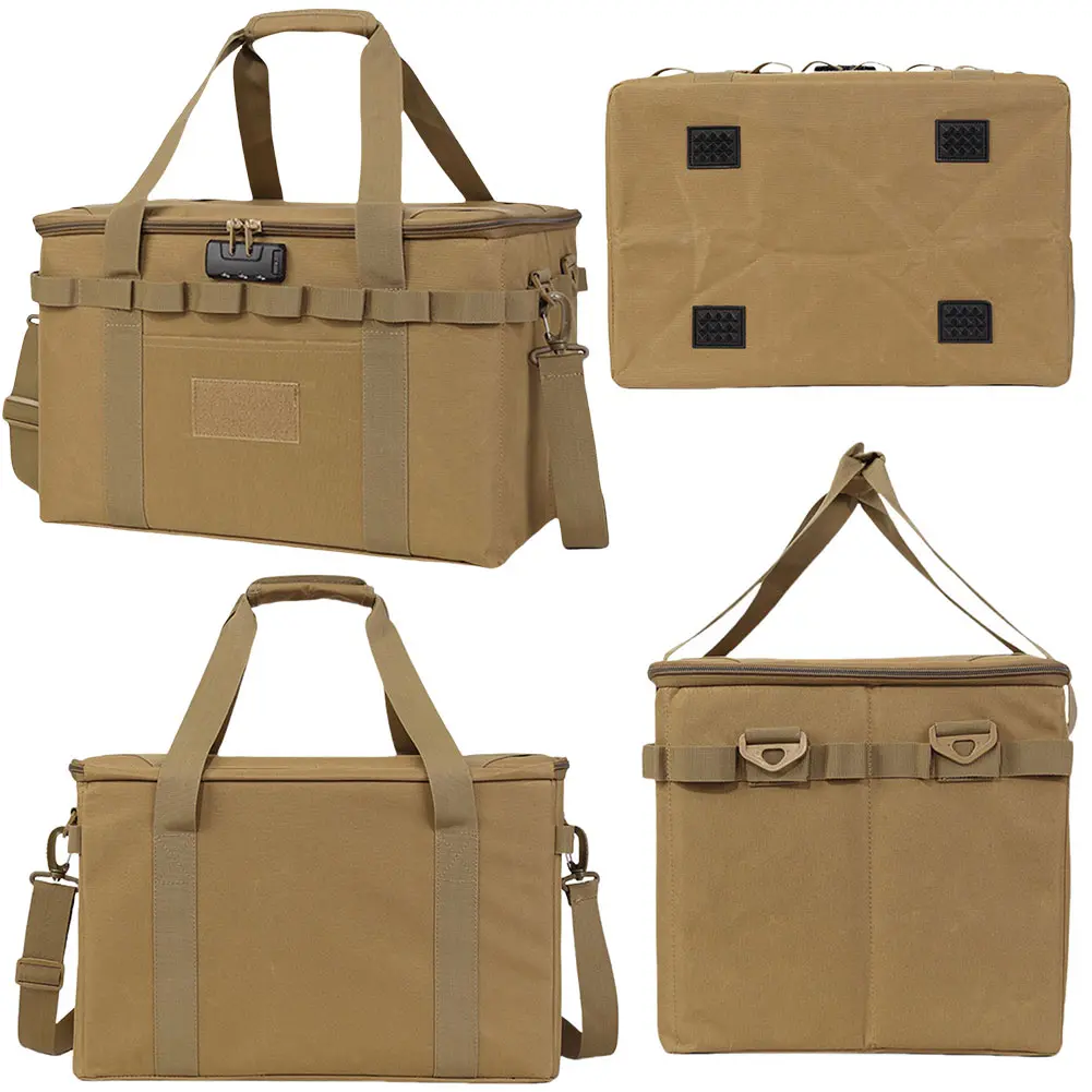 36L Outdoor Travel Organizer with Combination Lock Camping Equipment Bag Portable Sundries Bag for Outdoor Camping Travel Picnic