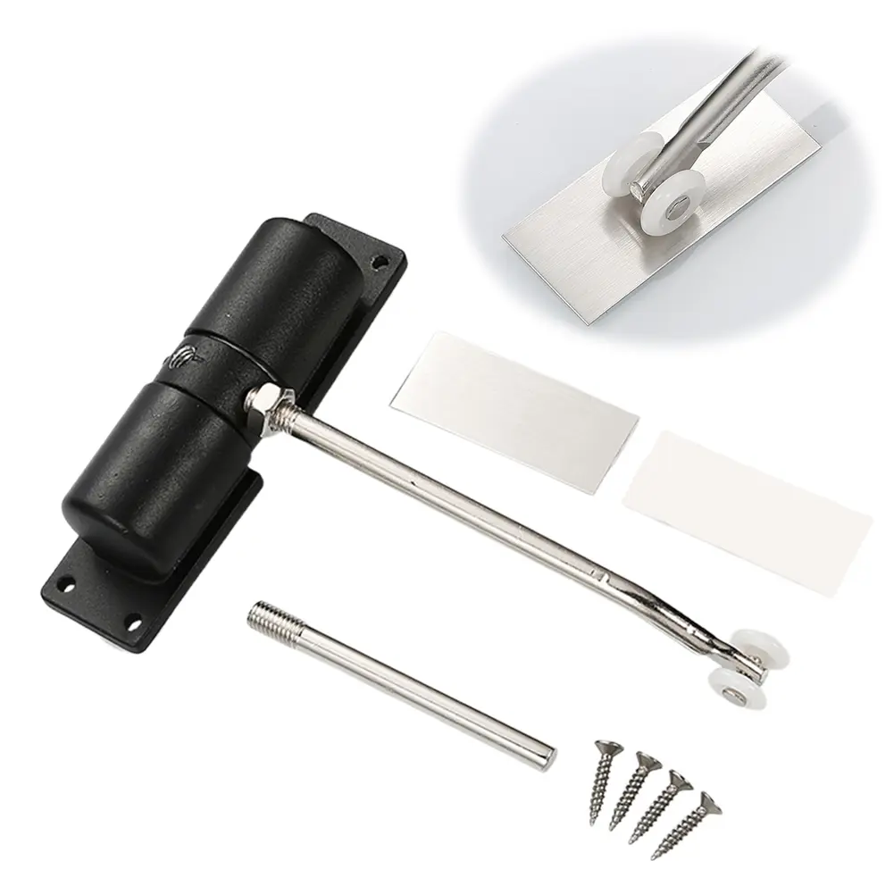 Metal Spring Closer Aluminum Alloy Adjustable Door Closing Hinge Safety Spring Door Closer for Commercial & Home Use