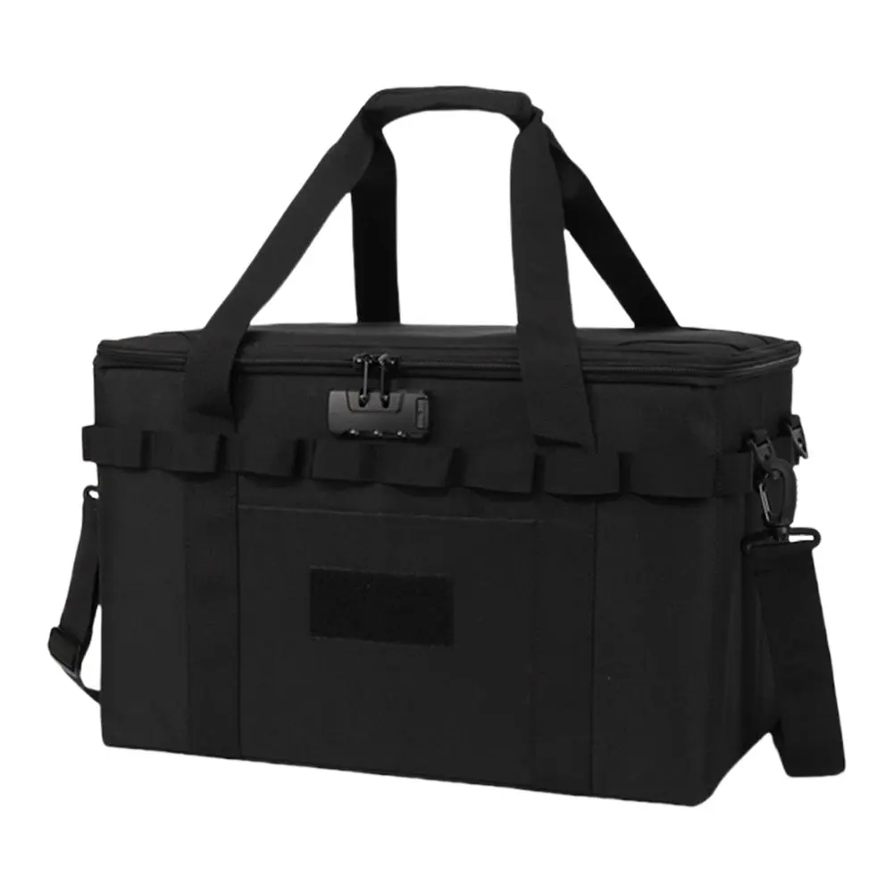 36L Outdoor Travel Organizer with Combination Lock Camping Equipment Bag Portable Sundries Bag for Outdoor Camping Travel Picnic