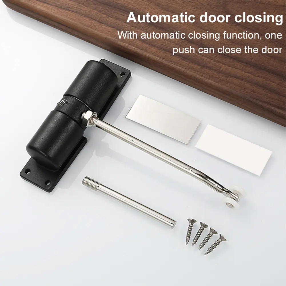 Metal Spring Closer Aluminum Alloy Adjustable Door Closing Hinge Safety Spring Door Closer for Commercial & Home Use