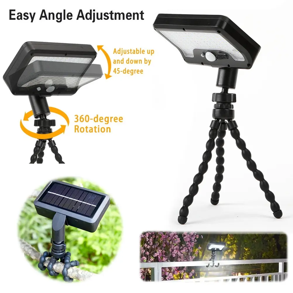 Solar Wall Light Solar Powered Flood Light Auto On/Off Motion Sensor Outside Yard Lamp Security Porch Light for Garden Yard Path
