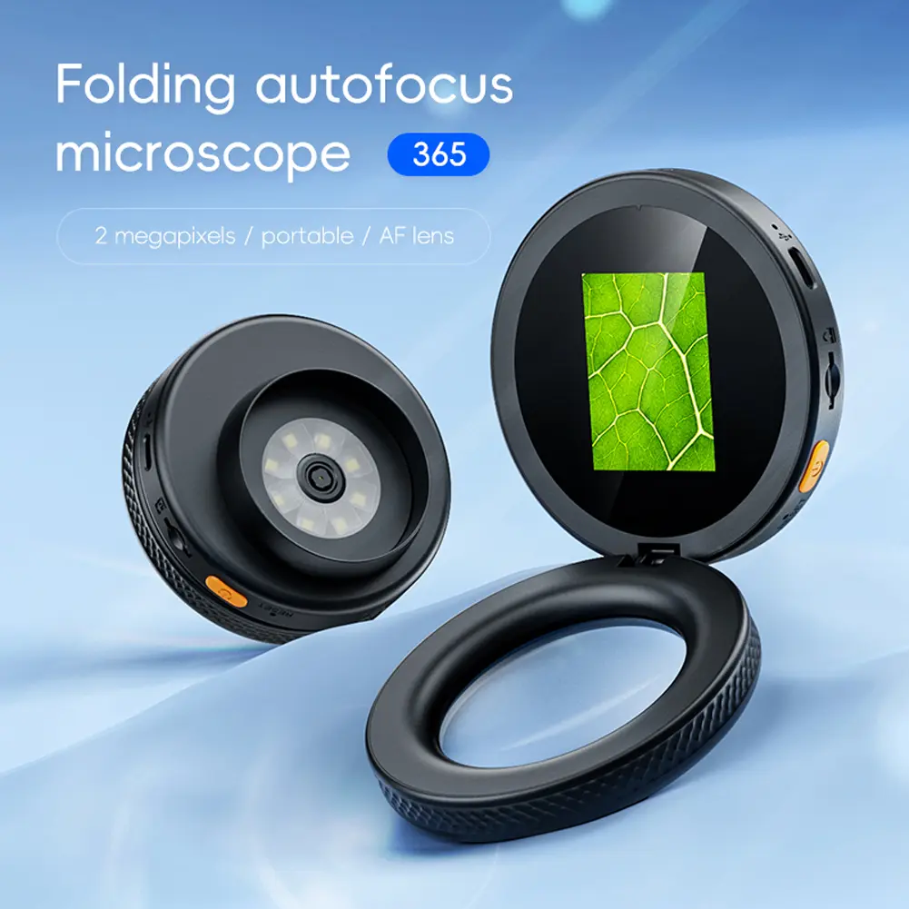 500X Magnification Digital Microscope Rechargeable HD Electronic Autofocus Magnifier Microscope Camera for School Outdoor Teach