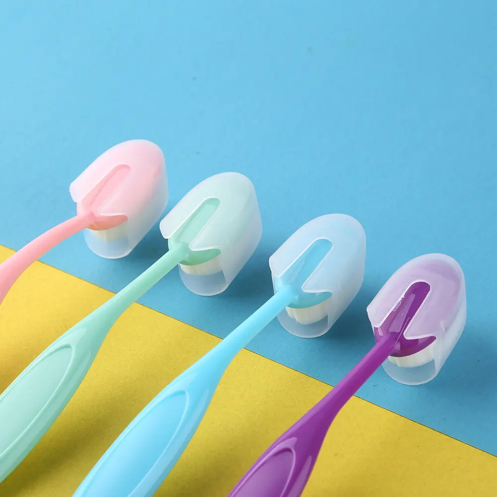 40-100PCS Plastic Ink Blending Brush Cap Painting Flat Brushes Head Cover Case Caps
