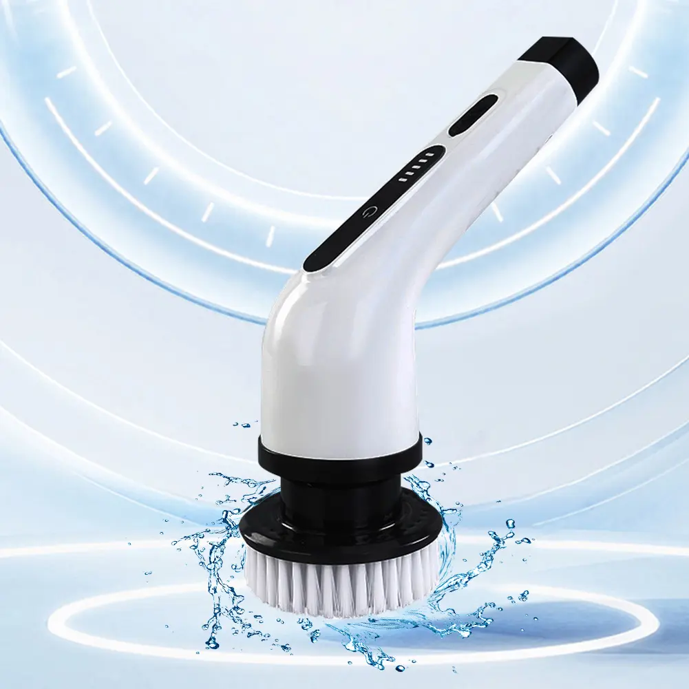 Cordless Spin Scrubber Anti-Slip Deep Cleaning Brush Waterproof Retractable Cleaning Brush for Tiles Pots Bathroom Car Interior