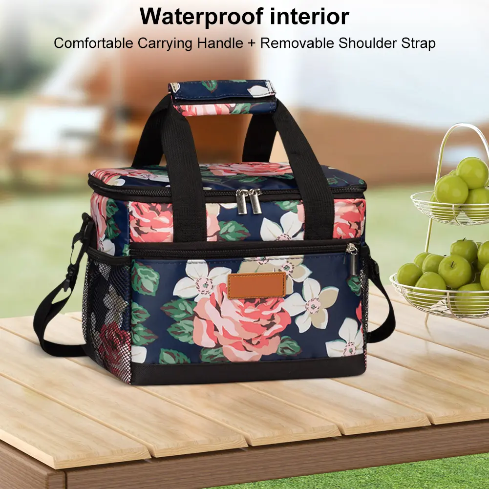 Insulation Storage Bag Large Capacity Portable Lunch Storage Bag Waterproof Leakproof Lunch Cooler Tote for Outdoor Picinic