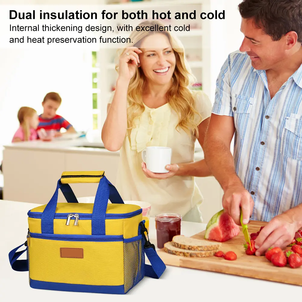 Insulation Storage Bag Large Capacity Portable Lunch Storage Bag Waterproof Leakproof Lunch Cooler Tote for Outdoor Picinic