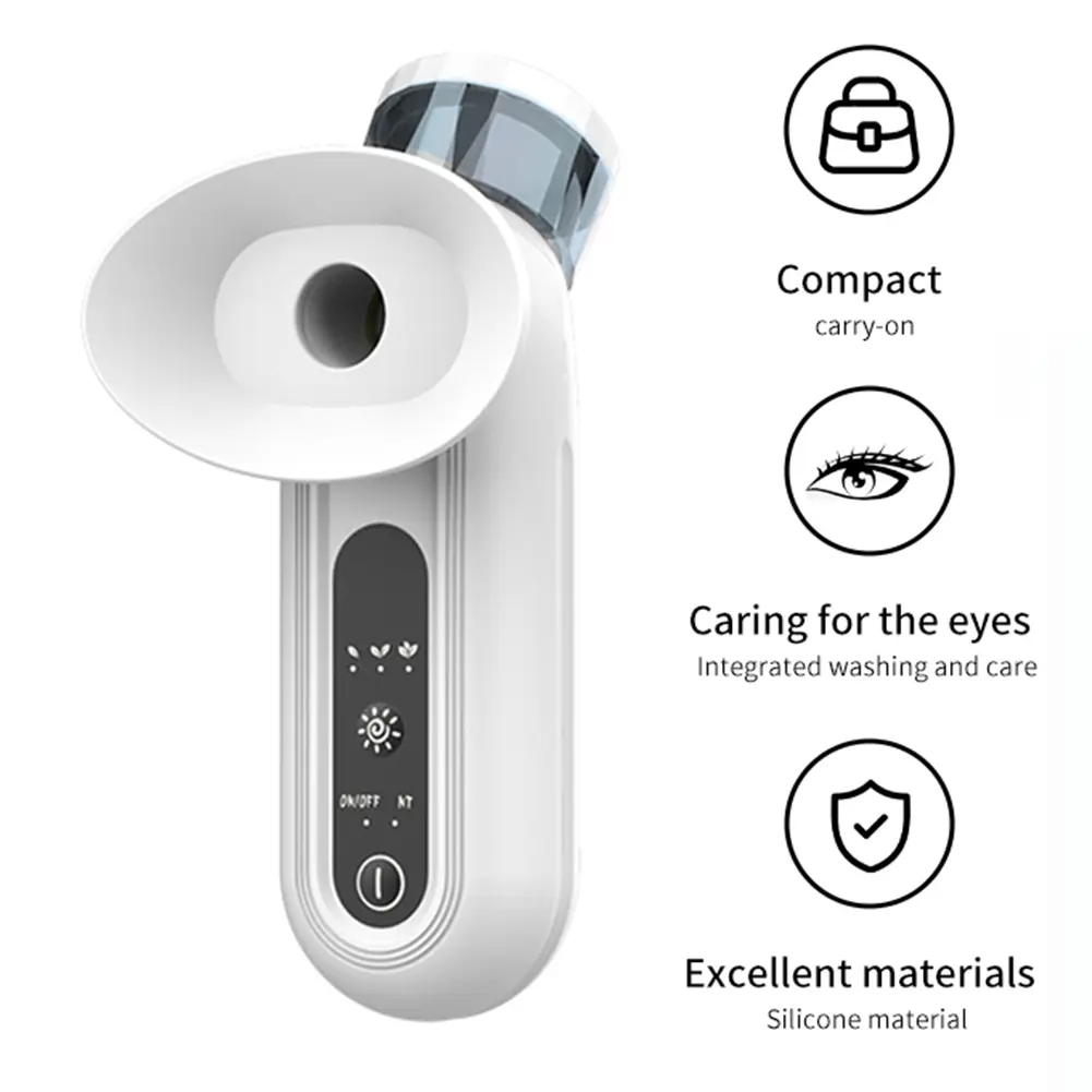 Portable Eye Mist Steamer Eye Moisturizing Steamer Multi-Function Electric Eye Steamer 3 Adjustable Temp for Eyelid Eye Skin SPA