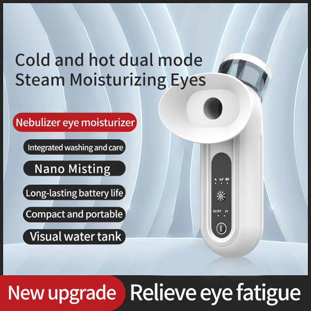Portable Eye Mist Steamer Eye Moisturizing Steamer Multi-Function Electric Eye Steamer 3 Adjustable Temp for Eyelid Eye Skin SPA
