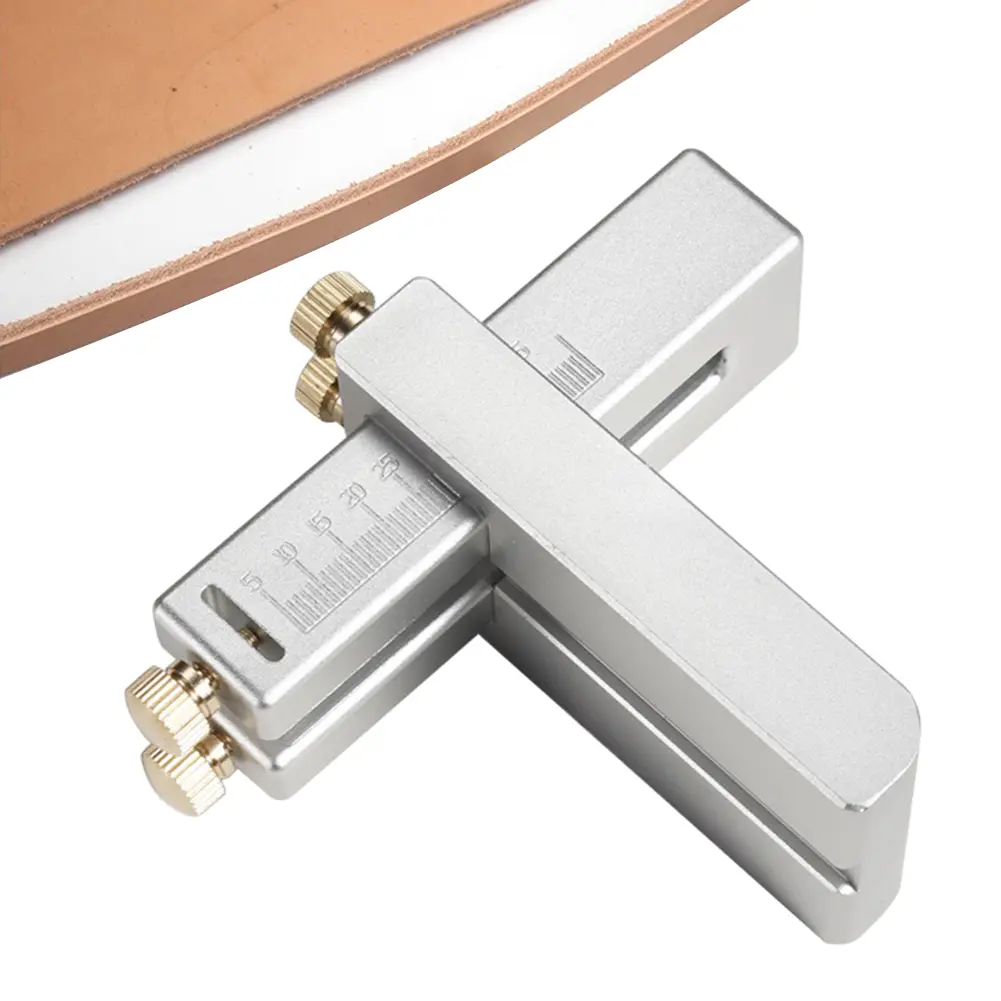 Leather Strap Cutter Aluminum Alloy Strip Belt Precise Cutting Tool Leather Belt Cutter for Leathercraft Incision Cutter