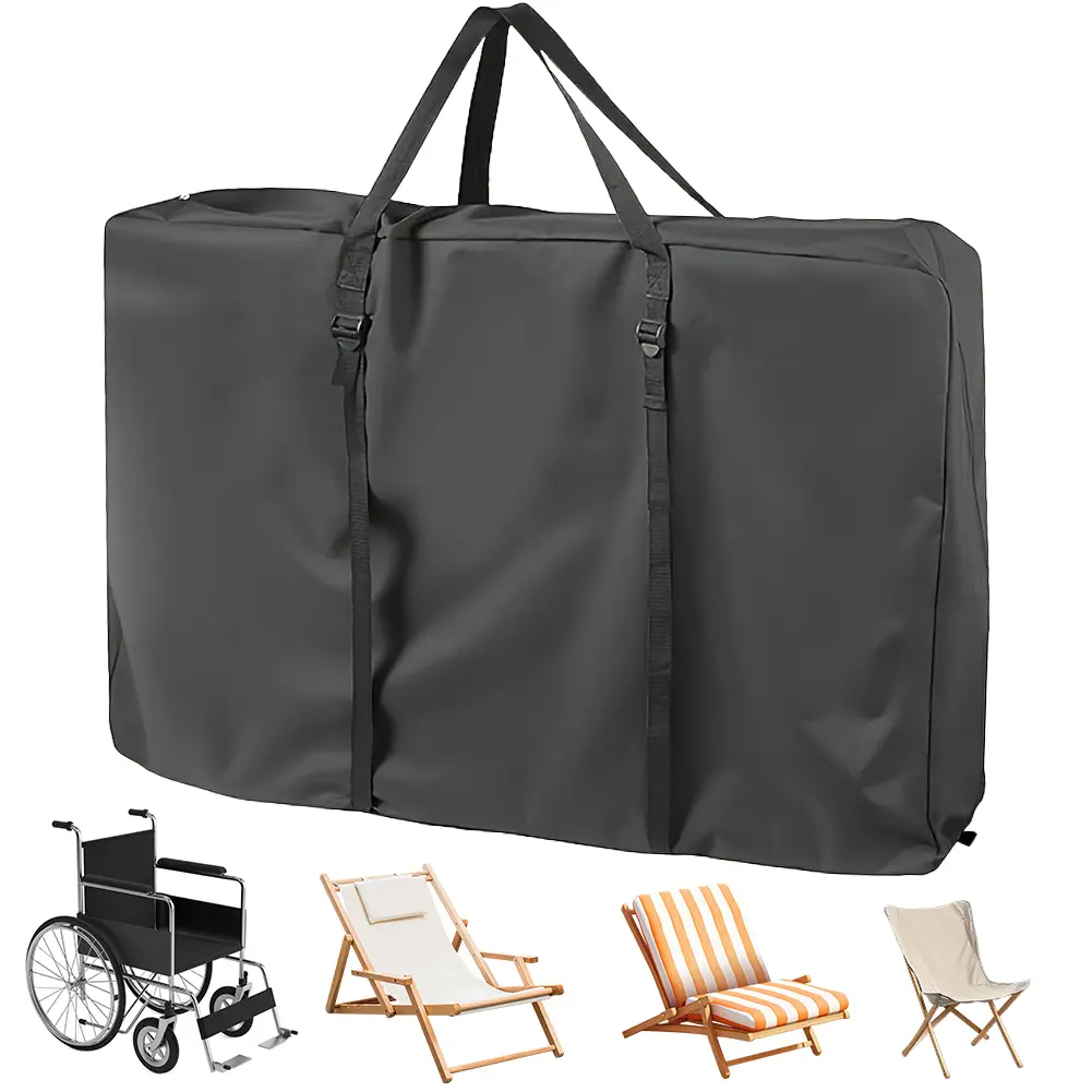Rollator Travel Bag Waterproof Oxford Cloth Storage Bag Large Capacity Wheelchair Protective Cover for Beach Chair Camping Table
